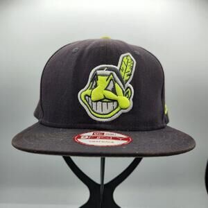 New Era‎ 9Fifty Cleveland Indians Chief Wahoo Embroidered Snapback Hat